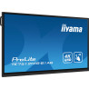 iiyama PROLITE Panneau plat de signalisation numérique 190,5 cm (75") Wifi 400 cd m² 4K Ultra HD Noir Écran tactile Intégré